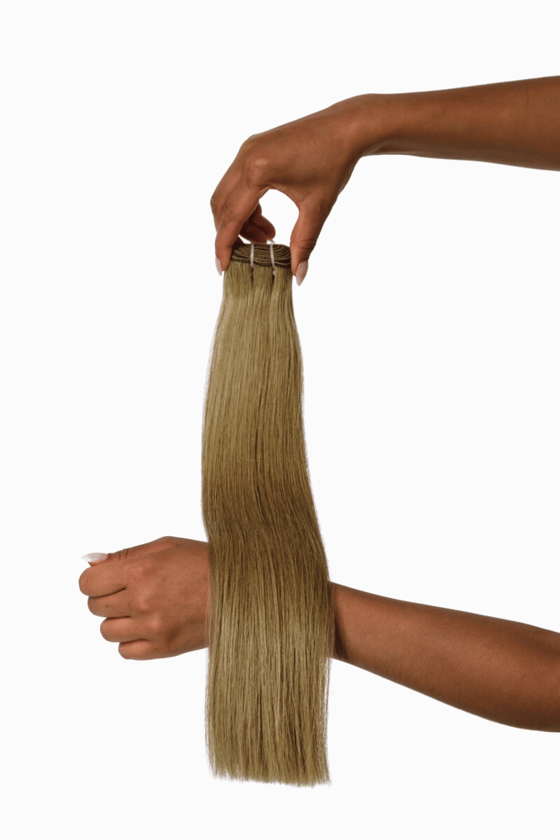 Classic Wefts 24" 100g Light Ash Brown (#6C) Natural Straight - Locks De Luxe