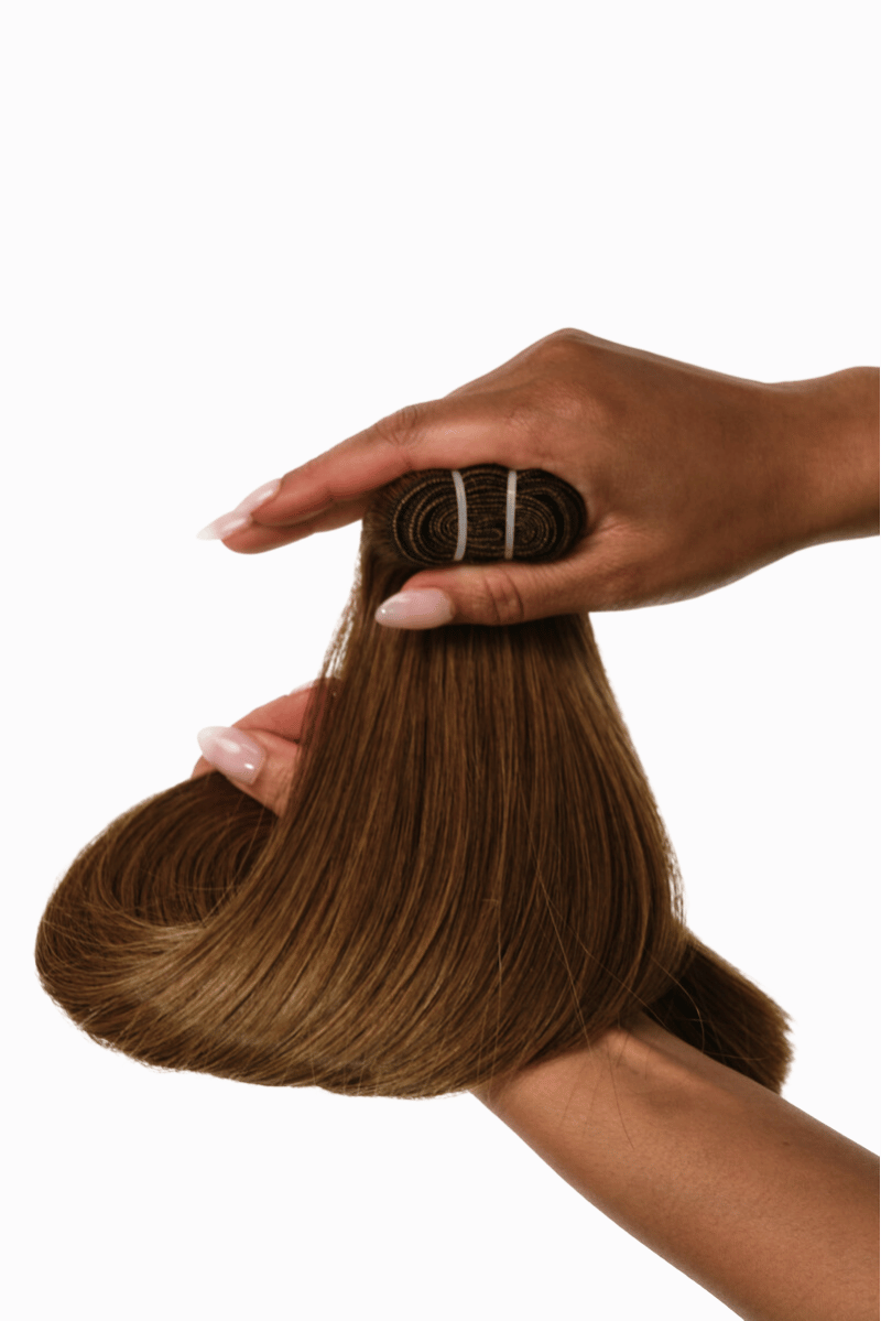 Classic Wefts 18" 100g Chestnut Brown (#4) Natural Straight - Locks De Luxe