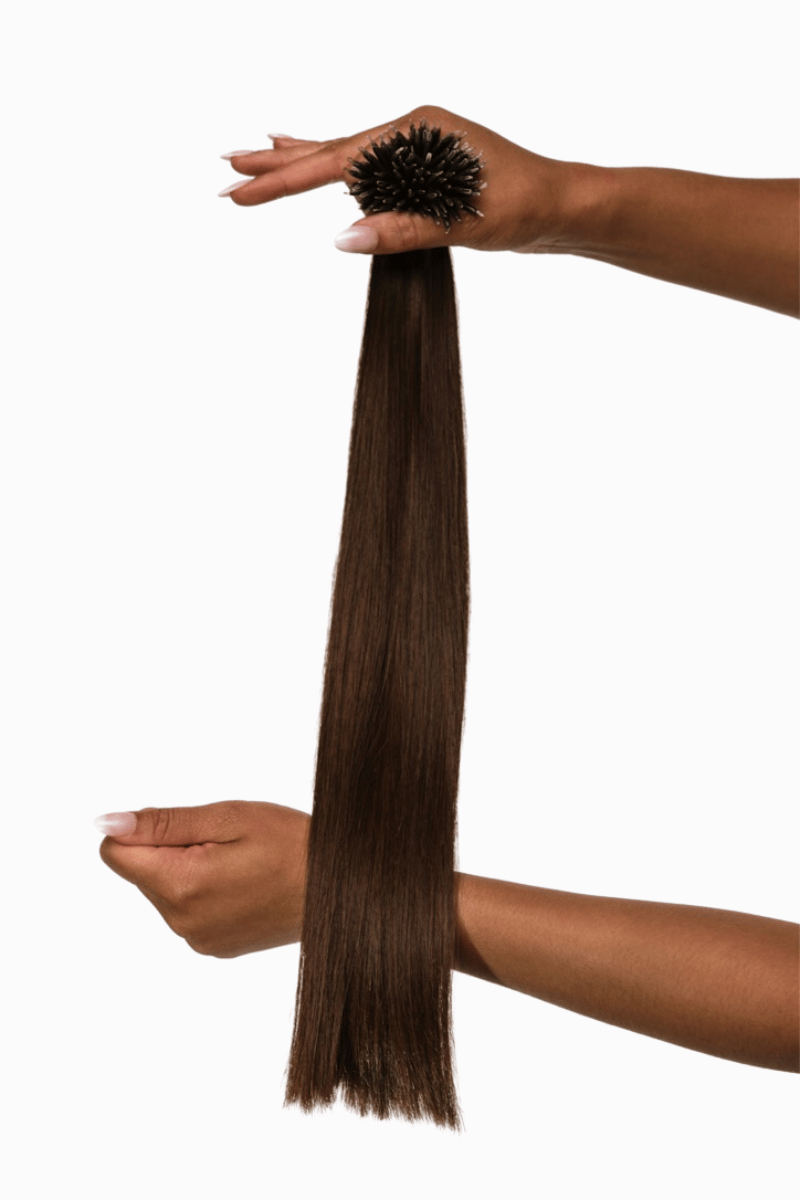 Nano Links 18" 50g Chocolate Brown (#2) Natural Straight