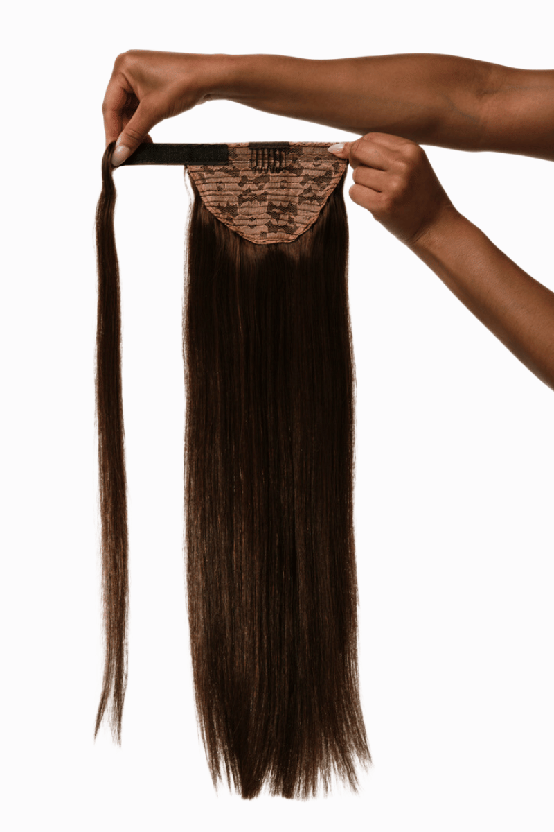 Luxe Ponytail 22" 100g Chocolate Brown (#2) Natural Straight