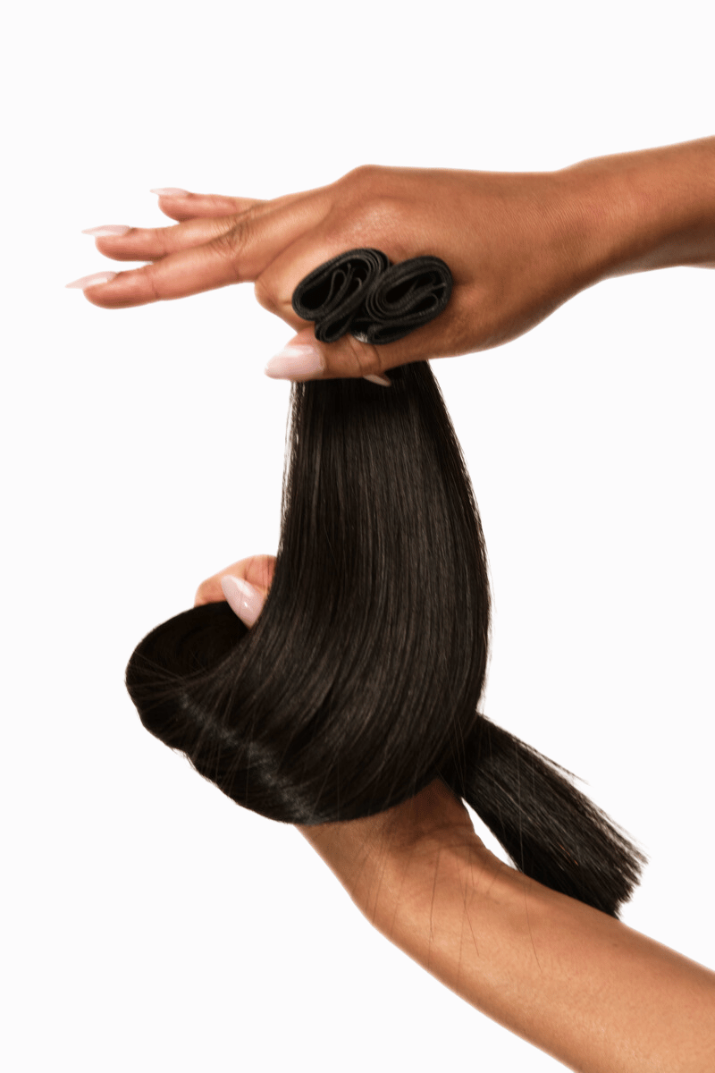 Genius Wefts 18" 100g Natural Black (#1B) Natural Straight