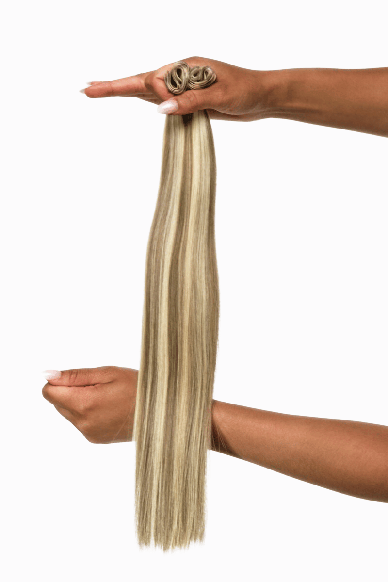 Genius Wefts 18" 100g Chai Latte Highlight Blend (#6C/#60) Natural Straight
