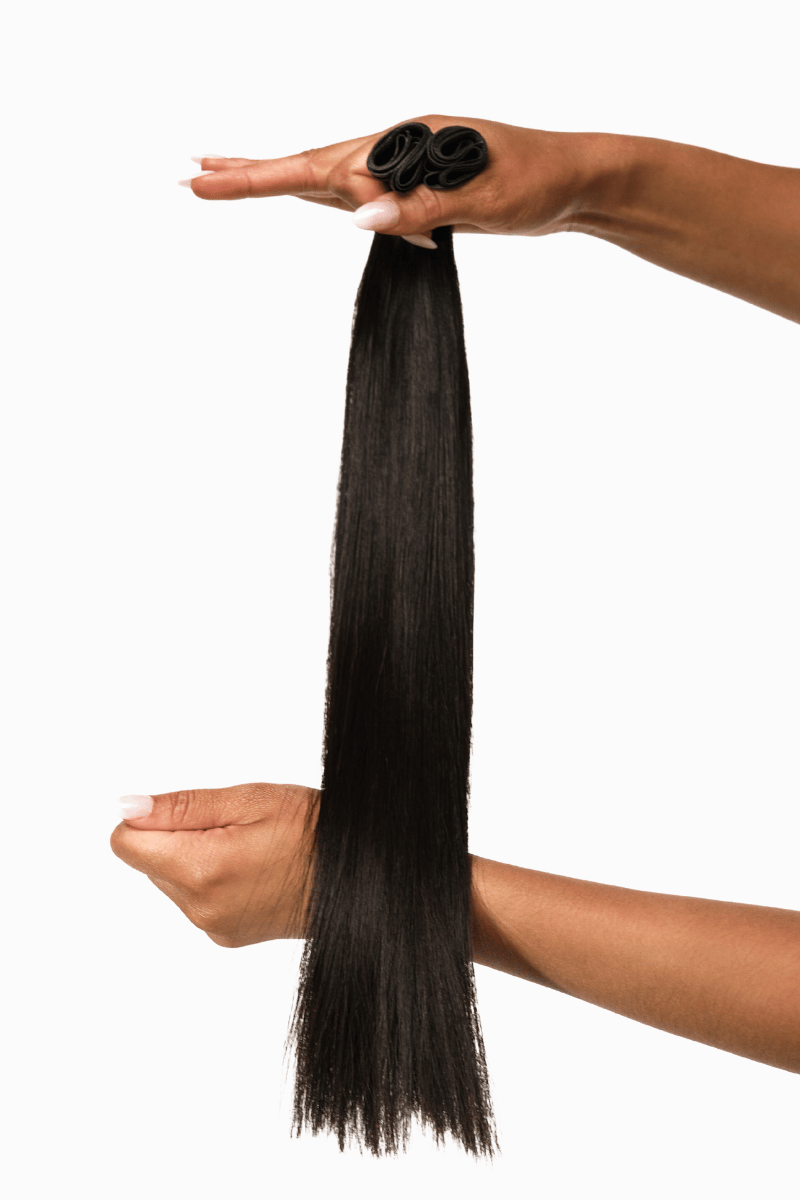 Genius Wefts 18" 100g Natural Black (#1B) Natural Straight