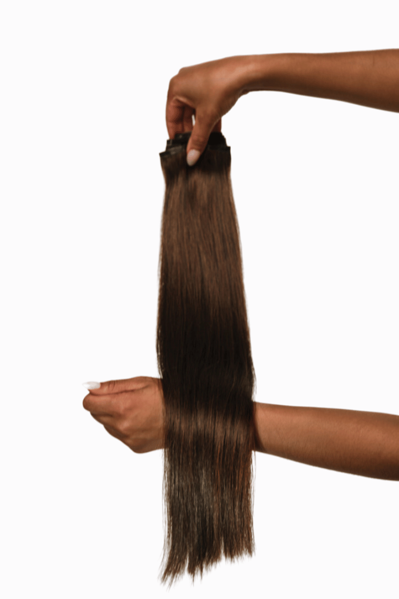 Luxe Clip Ins 20" 160g Chocolate Brown (#2) Natural Straight