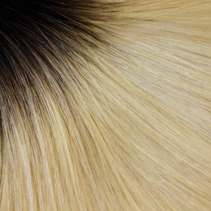 Genius Wefts 24" 100g Natural Black/Beach Blonde Root Melt (#1B/#613) Natural Straight