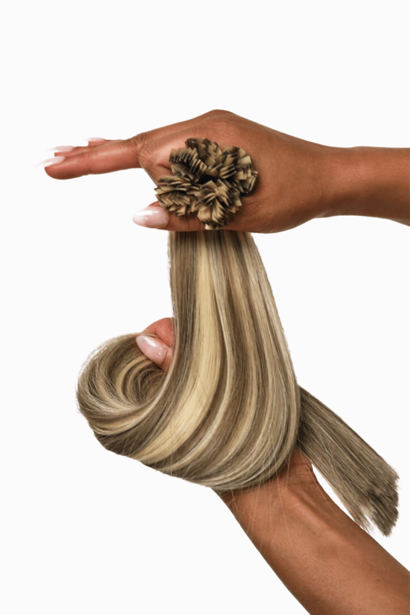 Fusion Tips 18" 50g Chai Latte Highlight Blend (#6C/#60) Natural Straight - Locks De Luxe