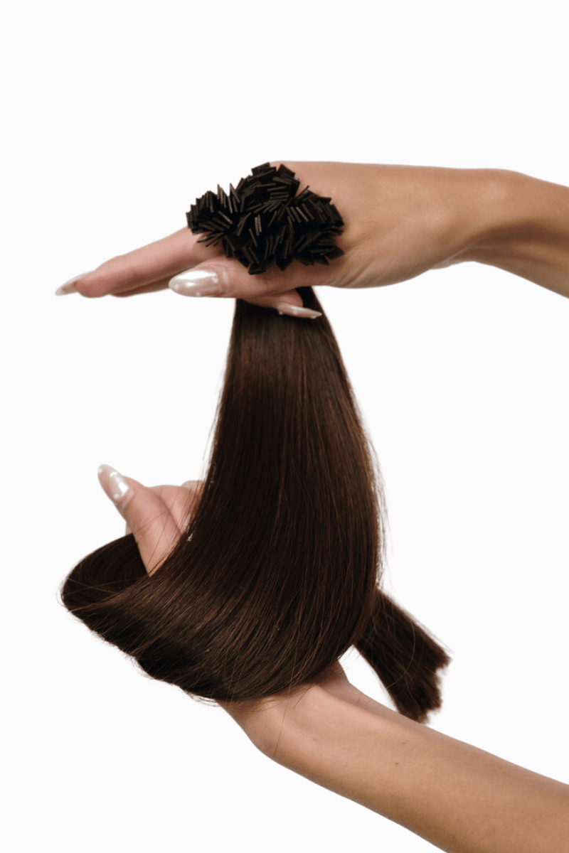 Fusion Tips 18" 50g Chocolate Brown (#2) Natural Straight - Locks De Luxe