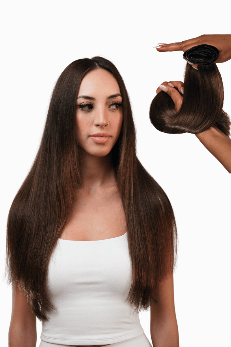 Luxe Clip Ins 20" 160g Chocolate Brown (#2) Natural Straight