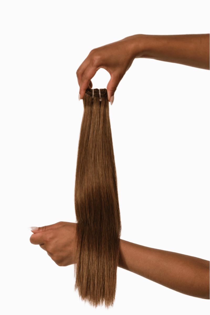 Classic Wefts 18" 100g Chestnut Brown (#4) Natural Straight - Locks De Luxe