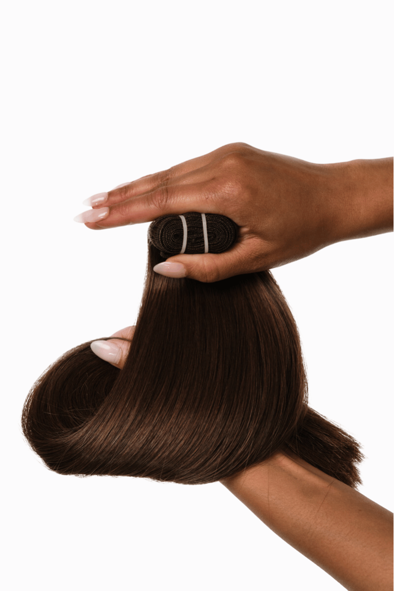 Classic Wefts 18" 100g Chocolate Brown (#2) Natural Straight - Locks De Luxe