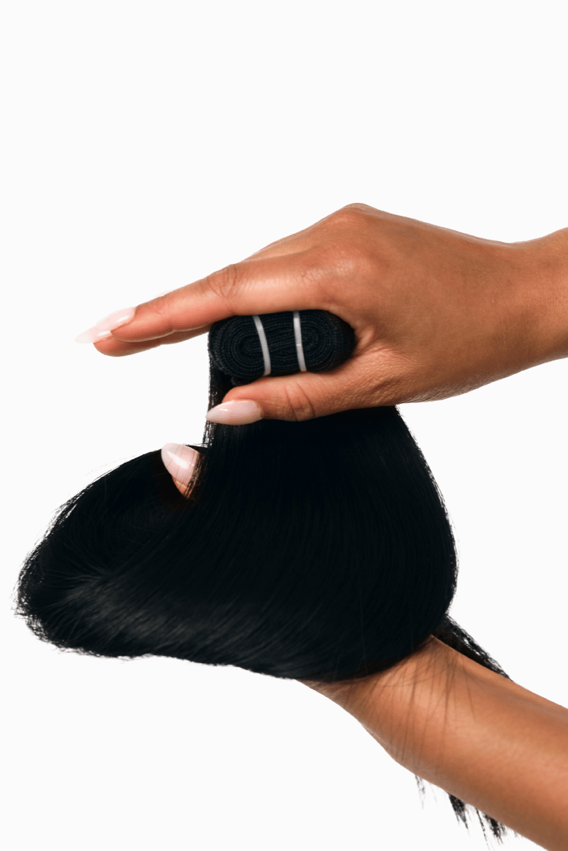 Classic Wefts 18" 100g Jet Black (#1) Natural Straight - Locks De Luxe